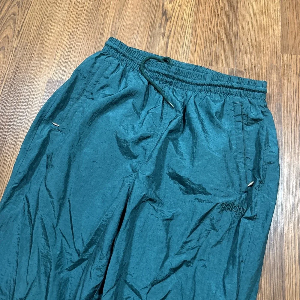 Vintage 80s 90s Green Adidas Winbreaker Pants Men M Athletic Sports Run Jogging